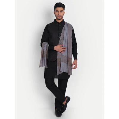 Men Woolen Woven Design Stole