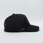 Men Black & Red Embroidered Baseball Cap